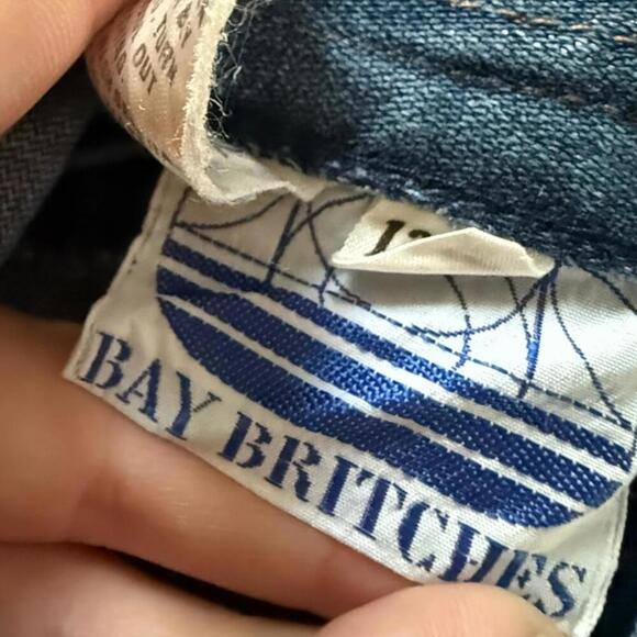 Vintage 90s Bay Britches Stretch Jeans Sz 13/14 – Medium Wash Straight Leg USA - Picture 5 of 8